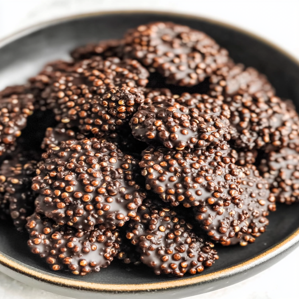 Healthy Dark Chocolate Quinoa Crisps