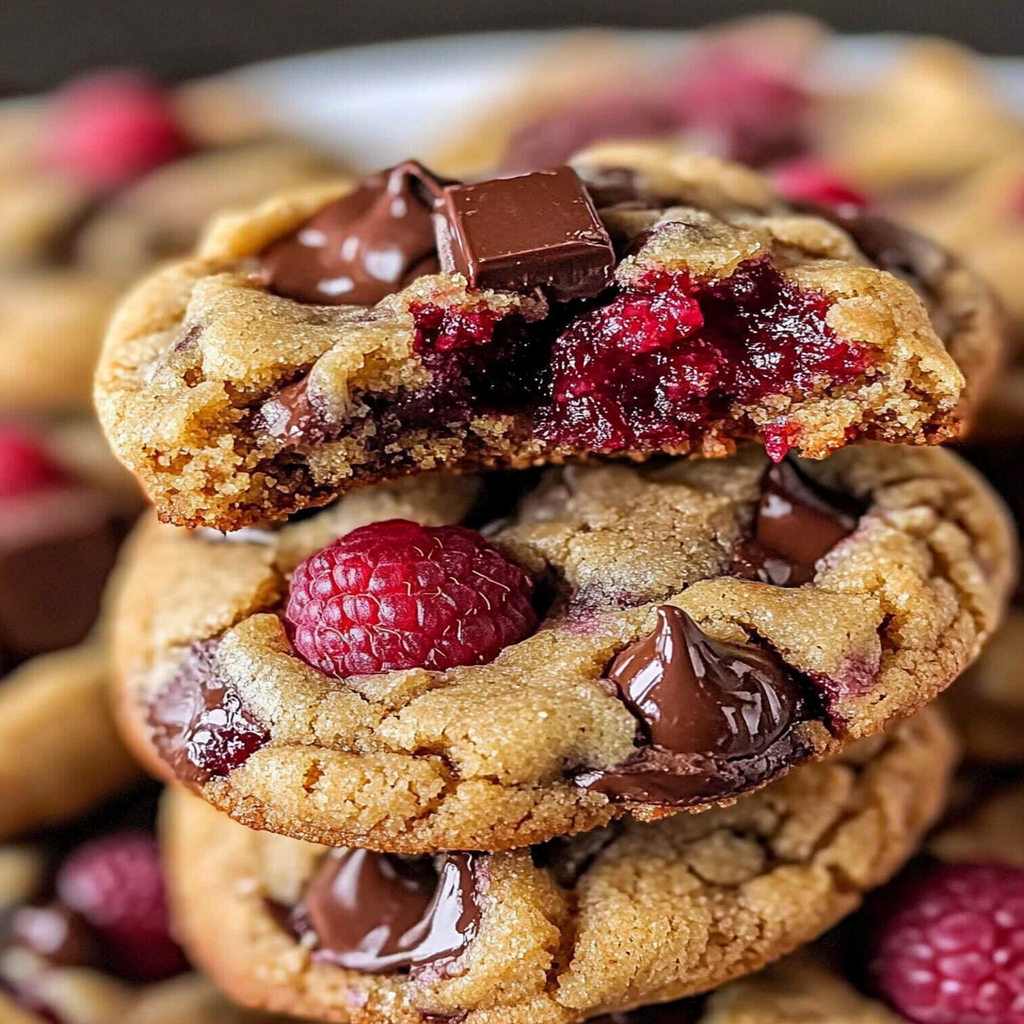 SUMMER Raspberry Chocolate Chunk Cookies
