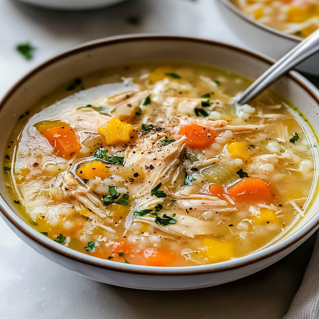 Cozy Chicken and Stars Soup